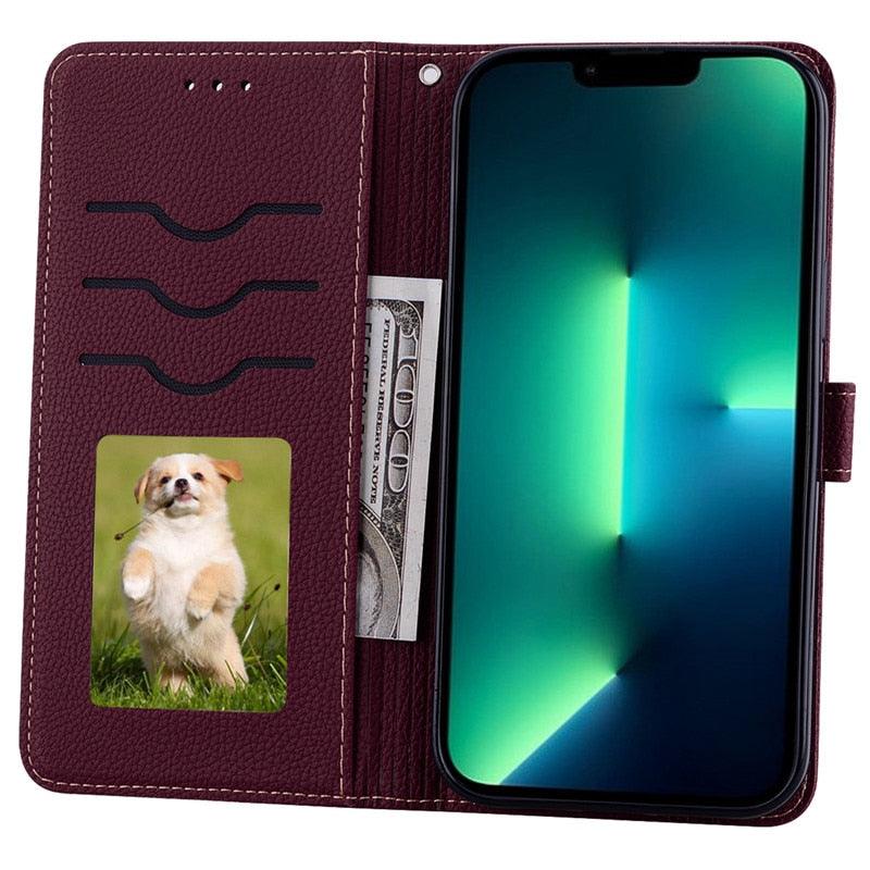 Note 11 Case For Xiaomi Redmi Note 11 11S Case Leather Wallet Flip Case For Redmi Note 11 Pro Phone Cases Note 11S Cover High Quality Flip Leather Wallet Case