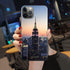 NYC New York City 3D Pattern for Women Girls Men Boys Clear Black Shockproof PC Back Cover for iPhone 13 11 Pro Max 12 Mini XR Phone Case 7 8 Plus SE X XS Soft Silicone Back Cover 6 6S 5 5S Shell