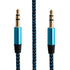 Nylon Braided 1m 3.5 mm Aux Audio Cable Jack For Mobile Car Headphones Speakers - STEVVEX Cable - 1 pcs adapter, 220, 3.5mm audio extension, 3.5mm audio extension cable, Adapter cables, audio cable, cable for car music, cable for mobile, cable for phone, green aux cable, jack aux cable, male to male car aux, nylon braided wire, silver aux cable - Stevvex.com