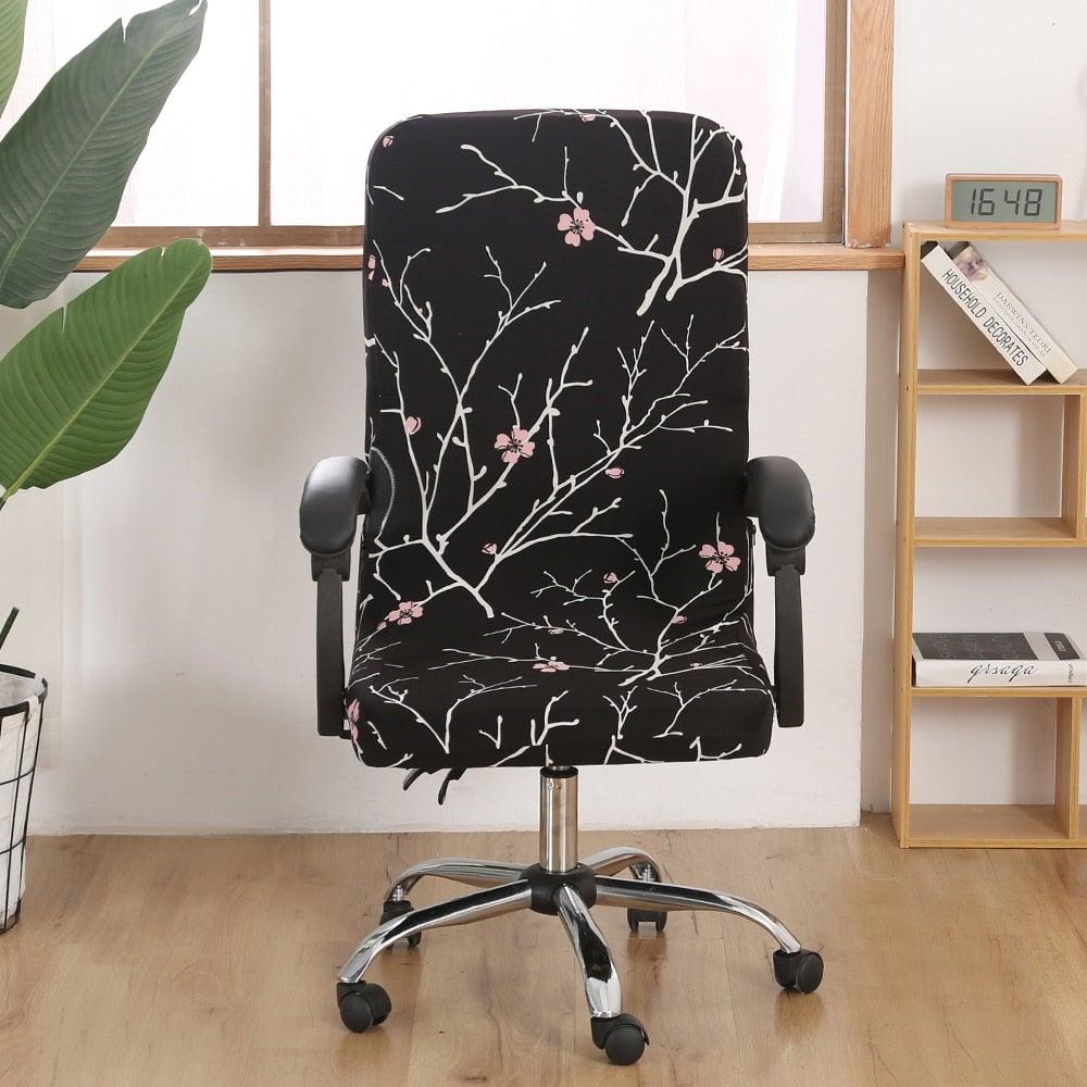 Office Chair Cover Jacquard Removable Gaming Computer Case Cushion Covers Dust Guards For Home Leisure Universal Size Modern Stretchable Cloth Polyester Universal Desk Task Chair Chair Covers Stretch Rotating Chair Slipcover