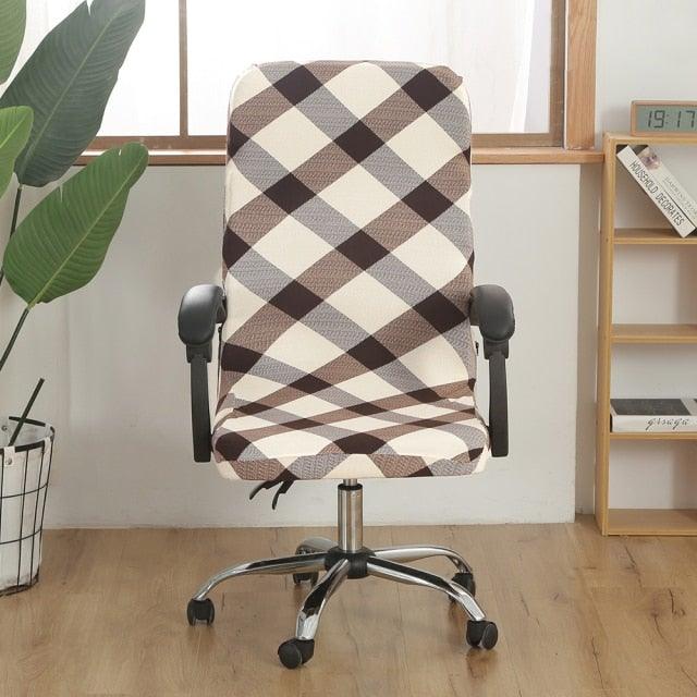 Office Chair Cover Jacquard Removable Gaming Computer Case Cushion Covers Dust Guards For Home Leisure Universal Size Modern Stretchable Cloth Polyester Universal Desk Task Chair Chair Covers Stretch Rotating Chair Slipcover