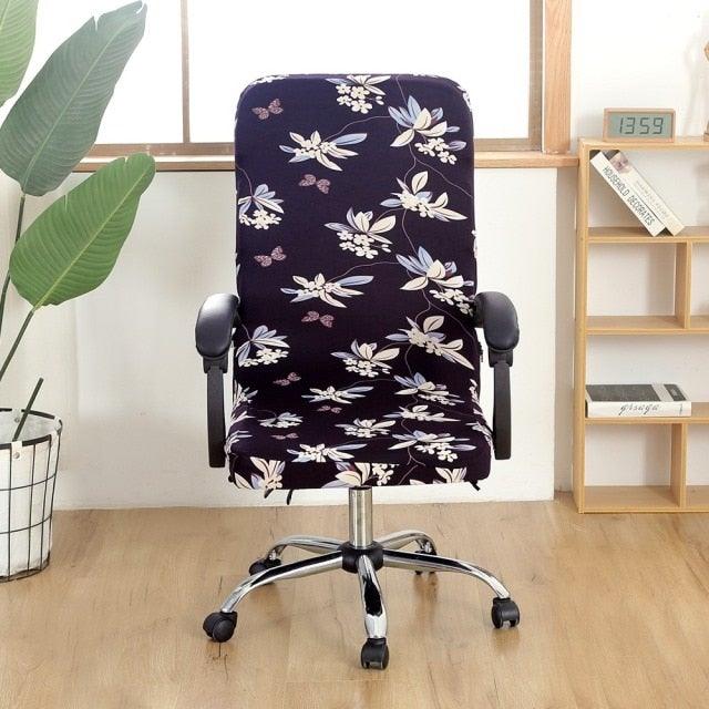 Office Chair Cover Jacquard Removable Gaming Computer Case Cushion Covers Dust Guards For Home Leisure Universal Size Modern Stretchable Cloth Polyester Universal Desk Task Chair Chair Covers Stretch Rotating Chair Slipcover