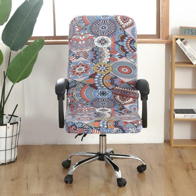 Office Chair Cover Jacquard Removable Gaming Computer Case Cushion Covers Dust Guards For Home Leisure Universal Size Modern Stretchable Cloth Polyester Universal Desk Task Chair Chair Covers Stretch Rotating Chair Slipcover