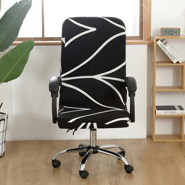 Office Chair Cover Jacquard Removable Gaming Computer Case Cushion Covers Dust Guards For Home Leisure Universal Size Modern Stretchable Cloth Polyester Universal Desk Task Chair Chair Covers Stretch Rotating Chair Slipcover