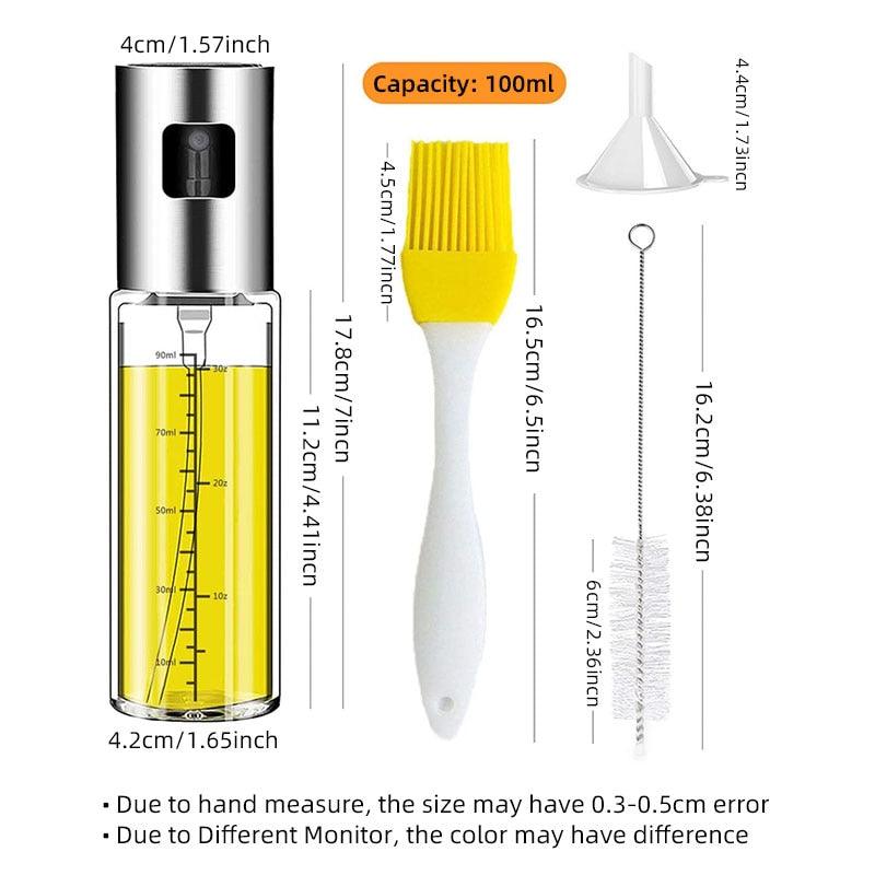 Oil Spray Bottle Dispenser Sprayer Olive Kitchen Accessories Gadget Cooking BBQ Barbeque Tools Utensils Sets Oil Spritzer for Salad BBQ Retro Portable Cooking Frying Barbeque Oil Spray Meat Grilling Spray Bottle For BBQ