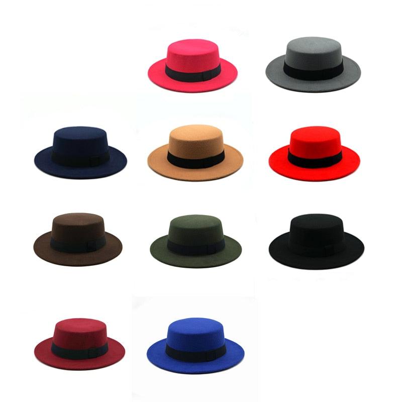 One Size Winter Autumn Cotton Women Men Fedoras Lady Retro Wide Brim  Hat Belt Fedora Hat Top Lightweight Caps Everyday Wear Hats Summer Sun Hat