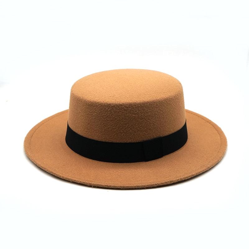 One Size Winter Autumn Cotton Women Men Fedoras Lady Retro Wide Brim  Hat Belt Fedora Hat Top Lightweight Caps Everyday Wear Hats Summer Sun Hat