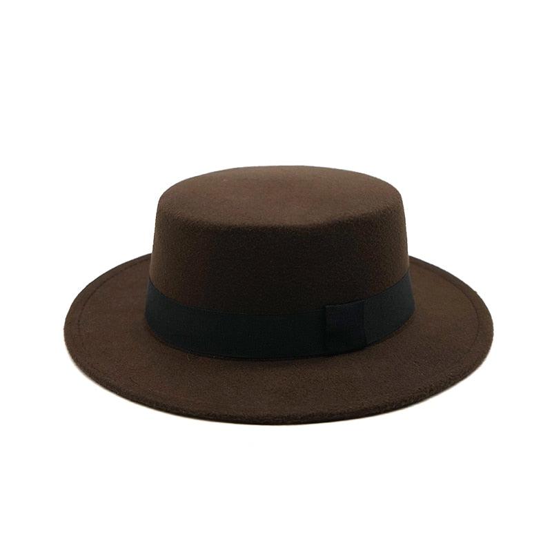 One Size Winter Autumn Cotton Women Men Fedoras Lady Retro Wide Brim  Hat Belt Fedora Hat Top Lightweight Caps Everyday Wear Hats Summer Sun Hat