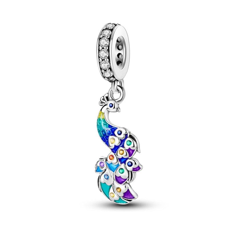 Original Charms Silver 925 Sparkling Zircon Charm Beads fit Pendant Bracelet Original Bracelet Womens Beads Charms for Bracelets Mom Sister Wife Grandma Daughter Jewelry