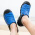 Outdoor Men Sandals Summer Hole Shoes Rubber Clogs Men Garden Shoes Black Beach Sandals Slippers Breathable Lightweight Sandals Unisex Beach Quick Drying Sandals Couple Outdoor Slippers