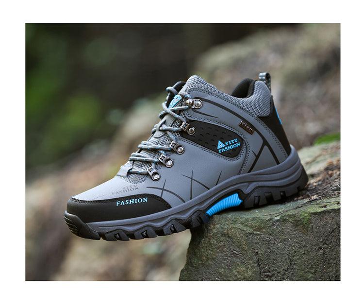 Outdoor Non-slip Snow Mens Boots Walking Climbing Hiking Shoes Mountain Sport Boots Hunting Men Winter Ankle Snow Hiking Boots Warm Water Resistant Non Slip Soft Shoes