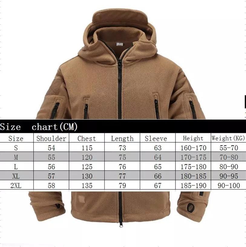 Outdoor Tactical Fleece Jacket Lightweight Uniform Soft Casual Hooded Jacket Thermal Fleece Coat Jacket With Hood Outdoor Sport Hiking Camping Clothing Training Jackets Men Thermal Warm Autumn Clothing