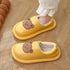 Outdoor Winter Waterproof Women Non-Slip Slippers Warm Female Plush House Slippers Indoor Flip Flops Waterproof Fuzzy Clogs Slippers Cozy Slip-On Memory Foam Fur House Slippers