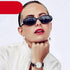 Oval Sunglasses For Women Retro New Designer Glasses For  Women/Men Small Eyewear For Women Luxury Style Tiny Small 90s Sunglasses Women Polarized Retro Oval Sunglasses Tinted Glasses