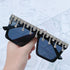 Oversize Square Crystal Sunglasses, Flat Top Oversized Sunglasses In Different Shades New Sun Wear Crystal Diamond Luxury Style Shades