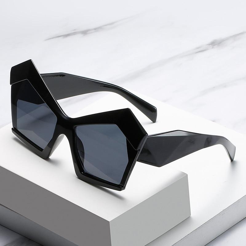 Oversized Square Cateye Polarized Sunglasses Big Trendy Style Fashionable Personality Big Frame Sunglasses New Fashionable & Popular Street Style Sunglasses For Women