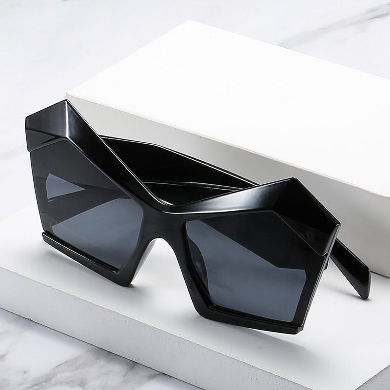 Oversized Square Cateye Polarized Sunglasses Big Trendy Style Fashionable Personality Big Frame Sunglasses New Fashionable & Popular Street Style Sunglasses For Women