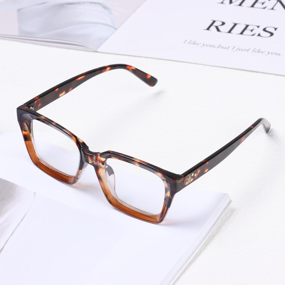 Oversized  Square Reading Glasses  For Men Women Portable Large Frame High Definition Computer Gaming Eyeglasses Eye Protection Eyewear Diopter 0~+ 3.00