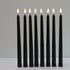 Pack of 6 Black LED Birthday Candles Flameless Taper Candles LED Taper Candles  Led Candle Lights Flickering Candles For Halloween Christmas Yellow/Warm White Plastic Flameless Flickering Battery Operated LED Halloween Candles