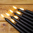 Pack of 6 Black LED Birthday Candles Flameless Taper Candles LED Taper Candles  Led Candle Lights Flickering Candles For Halloween Christmas Yellow/Warm White Plastic Flameless Flickering Battery Operated LED Halloween Candles