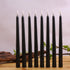 Pack of 6 Black LED Birthday Candles Flameless Taper Candles LED Taper Candles  Led Candle Lights Flickering Candles For Halloween Christmas Yellow/Warm White Plastic Flameless Flickering Battery Operated LED Halloween Candles