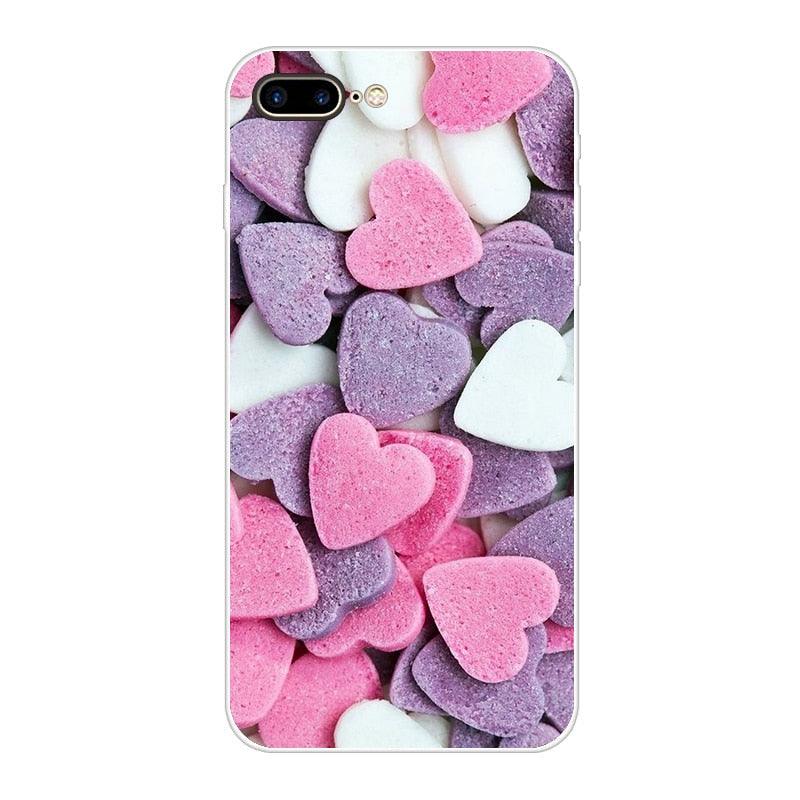 Painted Flowers Designed for Women Men Gel Rubber Full Body Protection Shockproof Drop Protection Cover For iPhone 5S 5 S SE Case Cover iPhone 6 6S 7 8 Plus X XS Cute Minnie Silicone Phone Cover Case For iphone 7