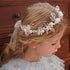 Pearl Flower Wreath Headband Girls Bridal Elegant Crowns Hair Headdress Bride Head Hoop Wedding Headbands Hair Jewelry Handmade Tiara Bridal Hair Bands Wedding Hair Accessories Gift Headpieces Hair Styling Accessories