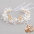 Pearl Flower Wreath Headband Girls Bridal Elegant Crowns Hair Headdress Bride Head Hoop Wedding Headbands Hair Jewelry Handmade Tiara Bridal Hair Bands Wedding Hair Accessories Gift Headpieces Hair Styling Accessories