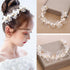 Pearl Flower Wreath Headband Girls Bridal Elegant Crowns Hair Headdress Bride Head Hoop Wedding Headbands Hair Jewelry Handmade Tiara Bridal Hair Bands Wedding Hair Accessories Gift Headpieces Hair Styling Accessories