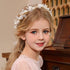 Pearl Flower Wreath Headband Girls Bridal Elegant Crowns Hair Headdress Bride Head Hoop Wedding Headbands Hair Jewelry Handmade Tiara Bridal Hair Bands Wedding Hair Accessories Gift Headpieces Hair Styling Accessories