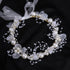 Pearl Flower Wreath Headband Girls Bridal Elegant Crowns Hair Headdress Bride Head Hoop Wedding Headbands Hair Jewelry Handmade Tiara Bridal Hair Bands Wedding Hair Accessories Gift Headpieces Hair Styling Accessories