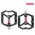 Pedals Bicycle Aluminum Pedal Mountain Urban Road Parts Sealed Bearing Flat Platform All-Round Pedals Bike Accessories Advanced 4 Bearings Mountain Bike Pedals Platform Bicycle Flat Alloy Pedals