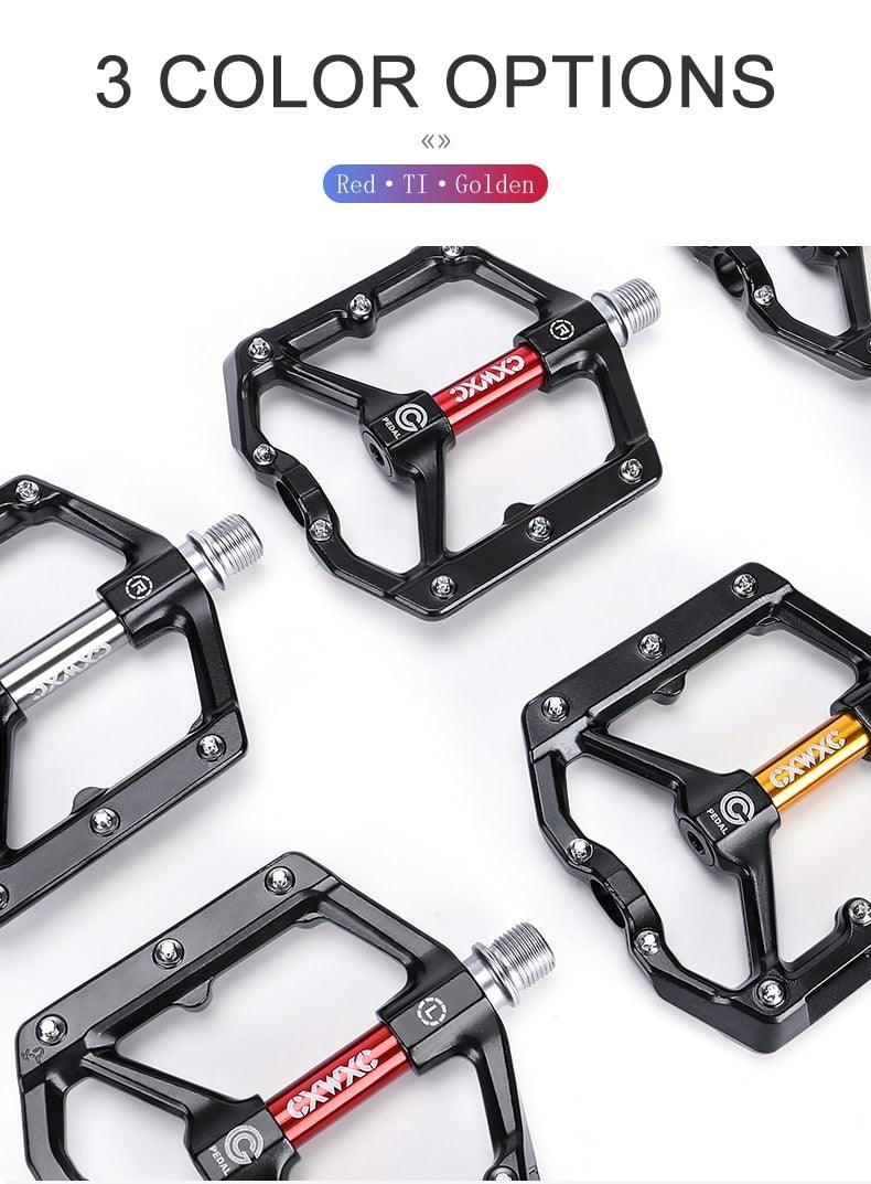 Pedals Bicycle Aluminum Pedal Mountain Urban Road Parts Sealed Bearing Flat Platform All-Round Pedals Bike Accessories Advanced 4 Bearings Mountain Bike Pedals Platform Bicycle Flat Alloy Pedals