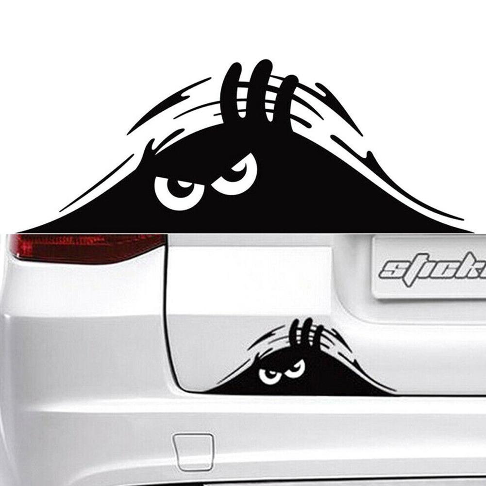 Peeking Monster Scary Eyes Car Sticker Peeking Elf Car Decal Waterproof Car Decal  Vinyl Car Decal Sticker Waterproof Self-adhesive Car Sticker Scratch Cover Decal Auto Decoration Funny Peeking 3D Big Eyes Sticker Car Styling