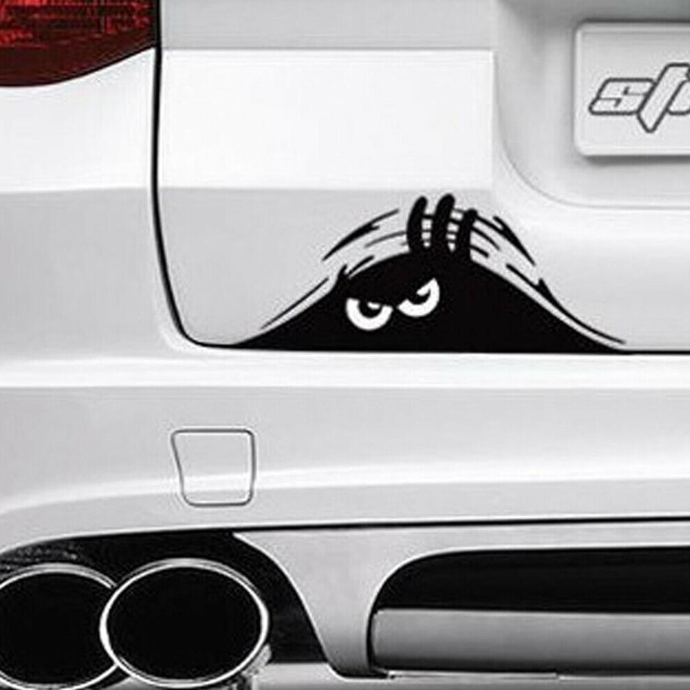 Peeking Monster Scary Eyes Car Sticker Peeking Elf Car Decal Waterproof Car Decal  Vinyl Car Decal Sticker Waterproof Self-adhesive Car Sticker Scratch Cover Decal Auto Decoration Funny Peeking 3D Big Eyes Sticker Car Styling