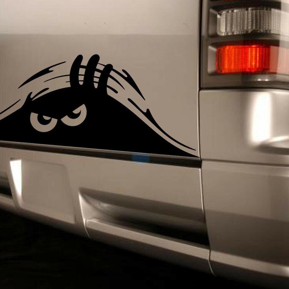 Peeking Monster Scary Eyes Car Sticker Peeking Elf Car Decal Waterproof Car Decal  Vinyl Car Decal Sticker Waterproof Self-adhesive Car Sticker Scratch Cover Decal Auto Decoration Funny Peeking 3D Big Eyes Sticker Car Styling