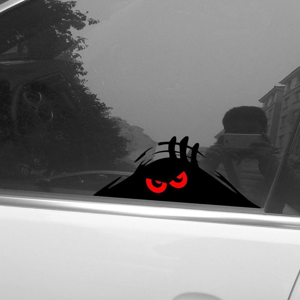 Peeking Monster Scary Eyes Car Sticker Peeking Elf Car Decal Waterproof Car Decal  Vinyl Car Decal Sticker Waterproof Self-adhesive Car Sticker Scratch Cover Decal Auto Decoration Funny Peeking 3D Big Eyes Sticker Car Styling