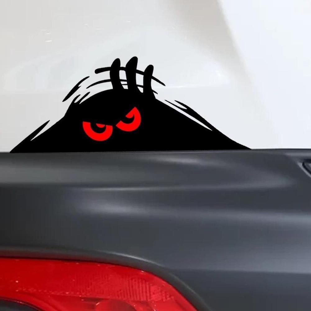 Peeking Monster Scary Eyes Car Sticker Peeking Elf Car Decal Waterproof Car Decal  Vinyl Car Decal Sticker Waterproof Self-adhesive Car Sticker Scratch Cover Decal Auto Decoration Funny Peeking 3D Big Eyes Sticker Car Styling