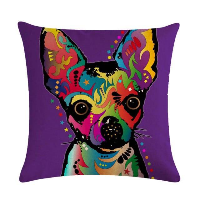 Pet Dog Elegant Design Linen Cotton Throw Pillow Covers Dog Pattern Cotton Throw Pillow Covers Car Sofa Cushion Cover Pillowcases Couch Cushion Cover Home Sofa Bed Decorative Pillows - STEVVEX Decor - 54, Decoration Linen Pillow Case, Decorative Cushion Cases, Decorative Pillow Case, Decorative Pillow Cover, Decorative Pillowcase for sofa, Decorative Throw Pillow, dog cushion cover, Dog Decor, Dog Pillow Cases, Pet Pillow Case, Pillow Case, Pillow Cover, Throw Pillow Covers - Stevvex.com