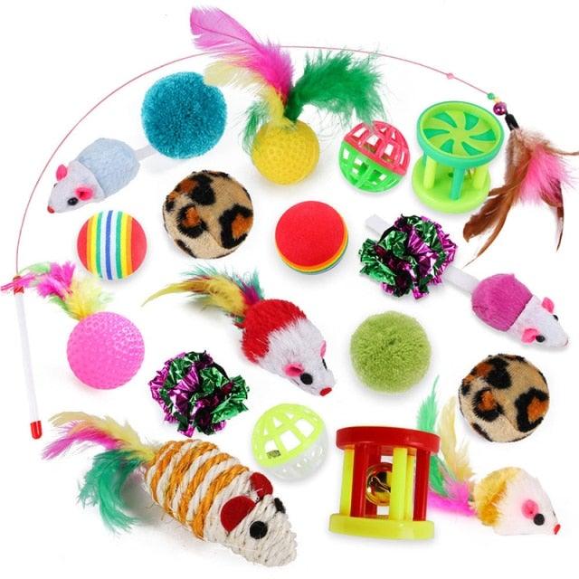 Pets Cat Toys Mouse Shape Balls Shapes Cat Interactive Pet Toys Assortments Foldable Rainbow Tunnel Cat Feather Interactive Feather Toy Fluffy Mouse Cat Love New Pet Toy Funny Cat Stick Mouse Supplies Value Bundle