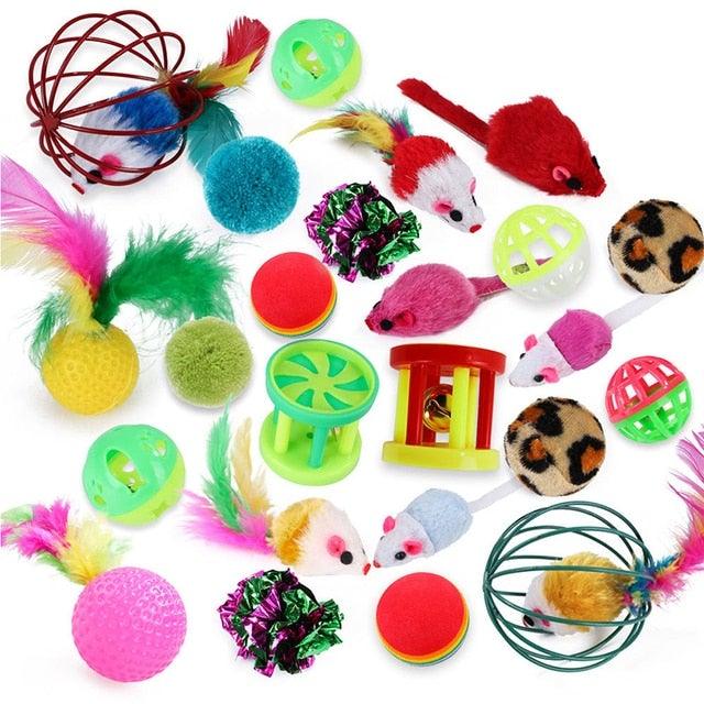 Pets Cat Toys Mouse Shape Balls Shapes Cat Interactive Pet Toys Assortments Foldable Rainbow Tunnel Cat Feather Interactive Feather Toy Fluffy Mouse Cat Love New Pet Toy Funny Cat Stick Mouse Supplies Value Bundle