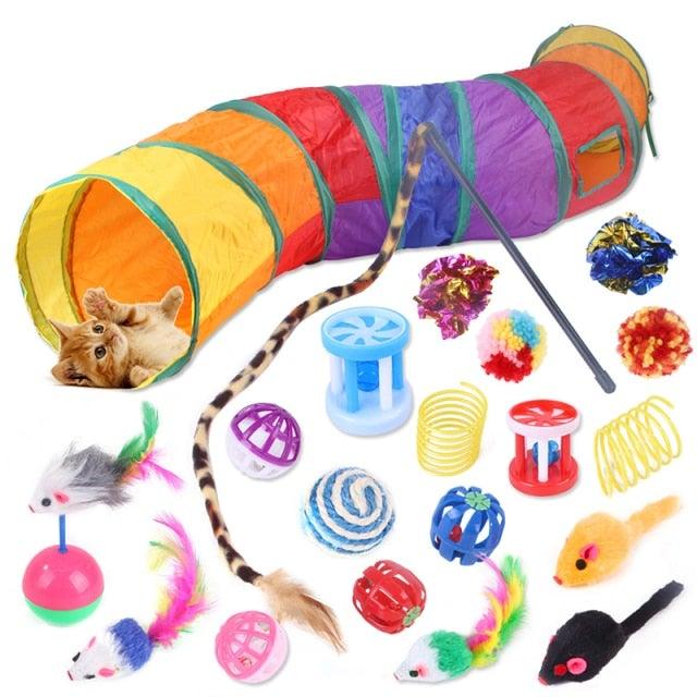 Pets Cat Toys Mouse Shape Balls Shapes Cat Interactive Pet Toys Assortments Foldable Rainbow Tunnel Cat Feather Interactive Feather Toy Fluffy Mouse Cat Love New Pet Toy Funny Cat Stick Mouse Supplies Value Bundle