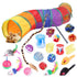 Pets Cat Toys Mouse Shape Balls Shapes Cat Interactive Pet Toys Assortments Foldable Rainbow Tunnel Cat Feather Interactive Feather Toy Fluffy Mouse Cat Love New Pet Toy Funny Cat Stick Mouse Supplies Value Bundle