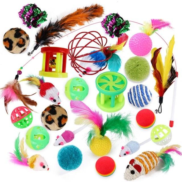 Pets Cat Toys Mouse Shape Balls Shapes Cat Interactive Pet Toys Assortments Foldable Rainbow Tunnel Cat Feather Interactive Feather Toy Fluffy Mouse Cat Love New Pet Toy Funny Cat Stick Mouse Supplies Value Bundle