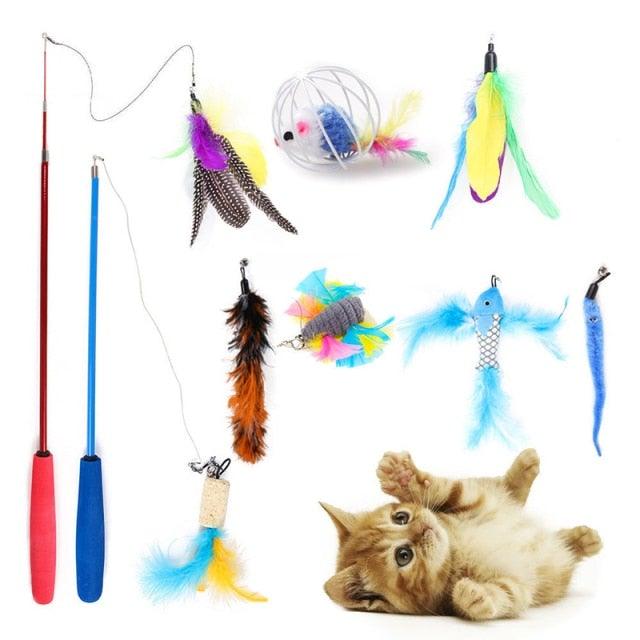 Pets Cat Toys Mouse Shape Balls Shapes Cat Interactive Pet Toys Assortments Foldable Rainbow Tunnel Cat Feather Interactive Feather Toy Fluffy Mouse Cat Love New Pet Toy Funny Cat Stick Mouse Supplies Value Bundle