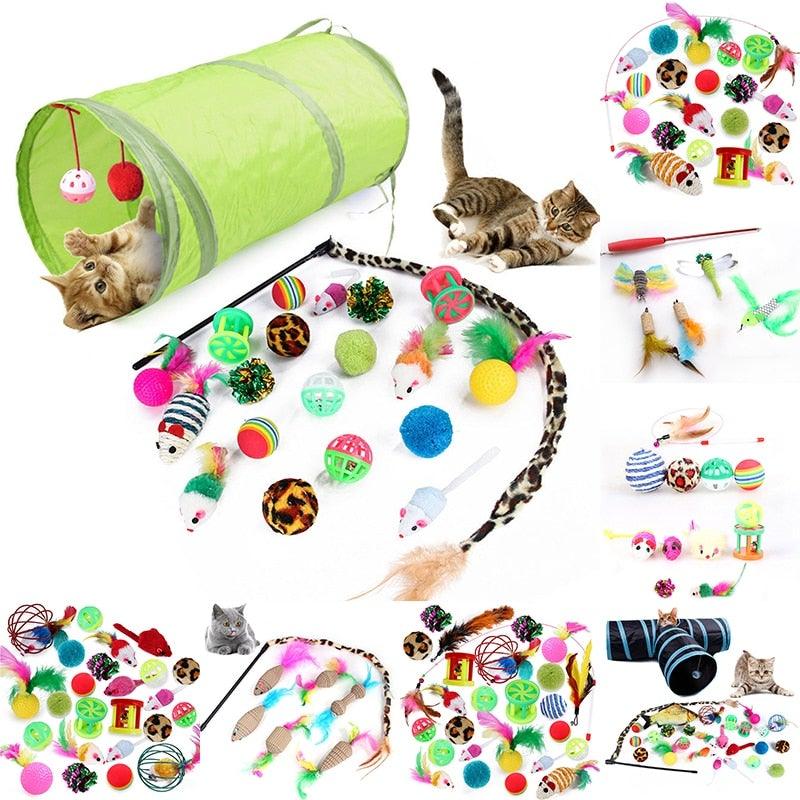 Pets Cat Toys Mouse Shape Balls Shapes Cat Interactive Pet Toys Assortments Foldable Rainbow Tunnel Cat Feather Interactive Feather Toy Fluffy Mouse Cat Love New Pet Toy Funny Cat Stick Mouse Supplies Value Bundle