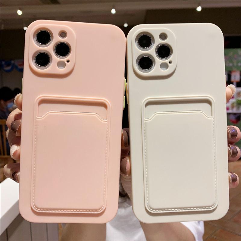 Phone Case For iphone 11 12 13 pro max XR X XS Max 12 mini 12 pro Soft Silicone Wallet Card Holder Cover For iPhone Wallet Case Compatible with iPhone 13 Secure Card Wallet Case