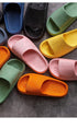 Pillow Slides Slippers Comfy Shoes Non-slip Bathroom Home Thicked Bottom Slippers Women's Sandals Summer Flip Flops Open Toe Pillow Shower Shoes EVA Slides Soft Spa Cloud Slippers