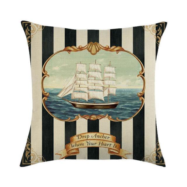 Pillowcase Sofa Cushion Cover Decoration Linen Pillow Case Higher Quality Marine Sea Life Pillow Covers Cases Super Soft Square Cushion Decorative Pillow Pattern Sofa Pillow Cover Couch Pillow 45x45CM