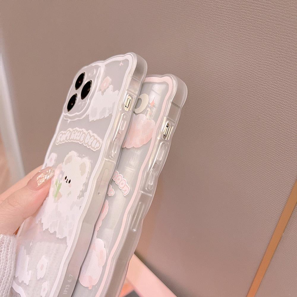 Pink Summer Moon Sky Cloud Transparent Phone Case For iPhone 14 13 12 11 Pro Max Xr 14 Plus Xs Max 8 Plus Case Drop Protection Shockproof Case Full Body Protective Scratch-Resistant Cover for iPhone